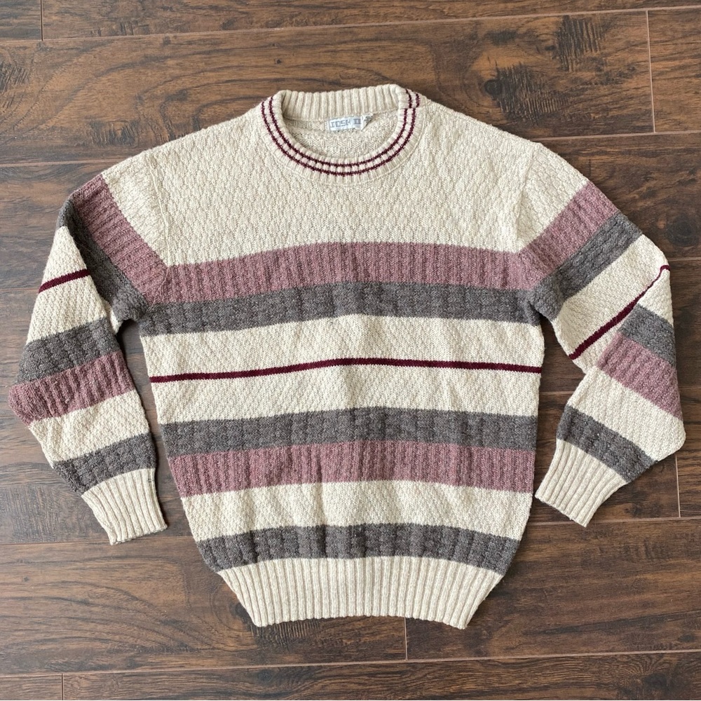 vintage striped josh 2 knit sweater size L grandpa